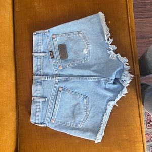 Wrangler Cutoff Shorts. worn once just too small for me. 4in long from crotch.